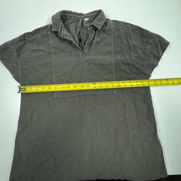 Damir Doma Silent Polo Shirt Dress Cap Sleeve Ash Gray Moleskin Cotton Jersey S - Picture 12 of 15